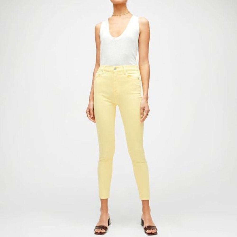 OLD NAVY corduroy yellow skinny pants P3064
